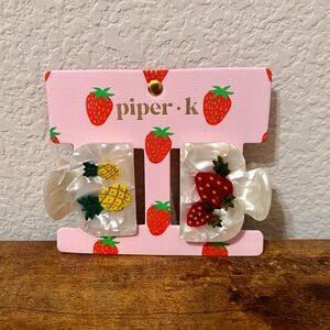 Piper K. Summer Strawberry/Pineapple Clips 🍓🍍